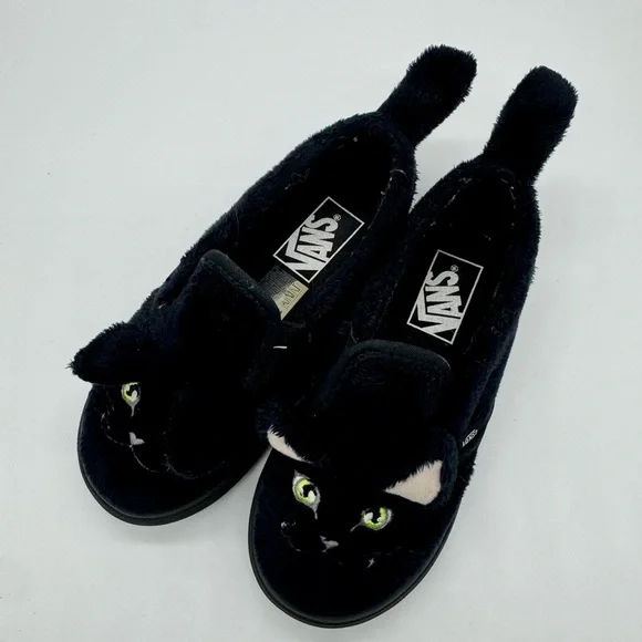 Toddler Vans Black Cat Slip-on V Sneaker Shoe Size 9 KIDS - Picture 4 of 8
